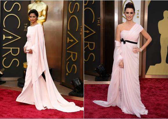 Reuters y AP - Tono rosa muy criticado para Camila Alves en Gabriella Cadena y Penélope Cruz vestida de Giambattista Valli.