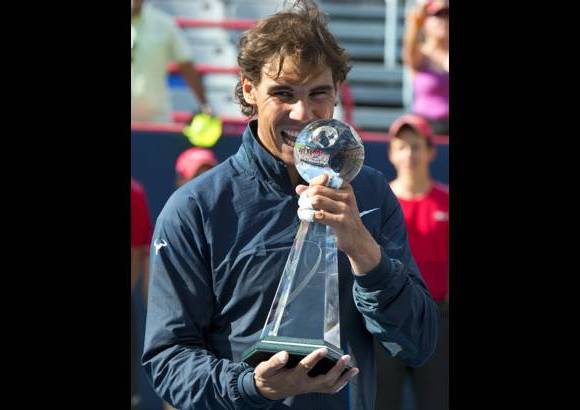 AP - Con el de Montreal, Nadal sumó lo un nuevo título los triunfos en Roland Garros, los Masters 1.000 de Roma, Madrid e Indian Wells y los torneos de Barcelona, Acapulco y Sao Paulo.