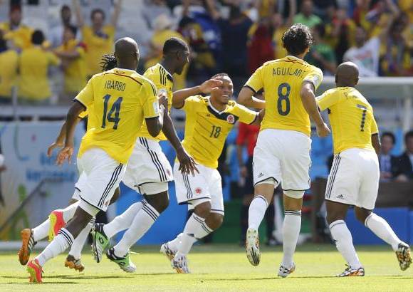 Juan Antonio S&#225;nchez - Pablo Armero marc&#243; el primer gol de Colombia en Brasil 2014 en el encuentro en que la Selecci&#243;n derrot&#243; a Grecia 3-0 en el estadio Mineirao de Belo Horizonte.