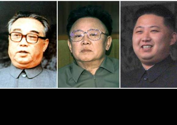 Reuters - De izquierda a derecha, Kim Il-Sung, (padre) fundador de Corea del Norte; Kim Jong-il, l&#237;der que muri&#243; el pasado s&#225;bado y Kim Jong-un (hijo) posible sucesor.