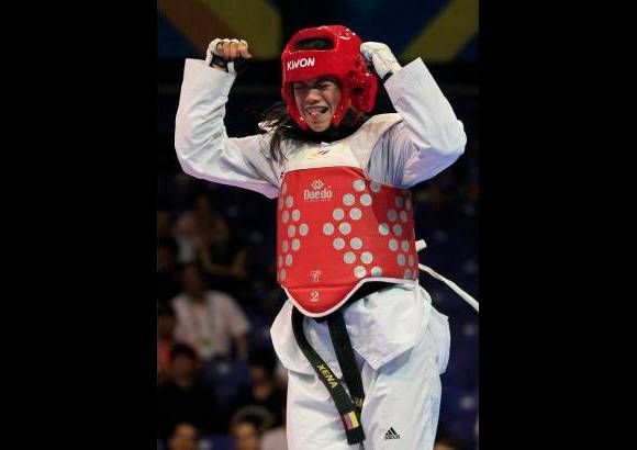 AP - La colombiana Doris Pati&#241;o se qued&#243; con la plata en taekwondo.