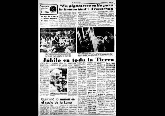 AP - NASA - Júbilo en toda la tierra. Así celebró El Colombiano la hazaña de la conquista de la Luna.