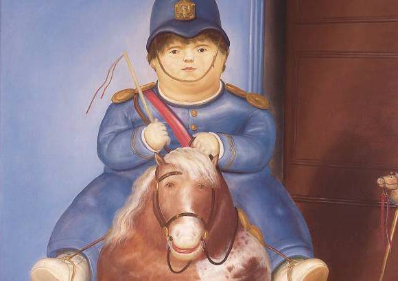 Cortes&#237;a - Pedrito de Fernando Botero en el Museo de Antioquia. T&#233;cnica: &#211;leo/tela. Medidas: 194.5x150.5 cm.