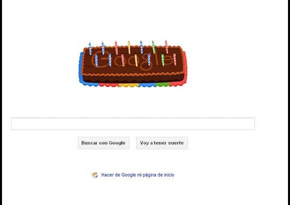 2. - Google celebra sus 14 años de operaciones con un doodle especial.