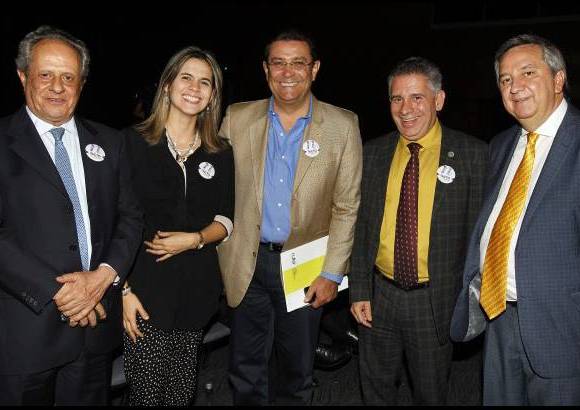 Fotos JAIME P&#201;REZ - Manuel S. Mej&#237;a, Tatiana Garc&#237;a, Jorge Giraldo, Roberto Hoyos, expresidente de Augura, y Fernando Corzuelo.