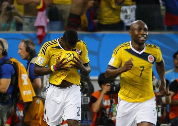 FOTO JUAN ANTONIO SÁNCHEZ, enviado especial a Cuiabá, Brasil - El seleccionado tricolor terminó su participación en primera ronda con goleada 4-1 sobre Japón y avanzó como primera del Grupo C a los octavos de final del Mundial. Los goles ante los nipones los marcaron Cuadrado, Jackson y James, Okazaki anotó el descuento.