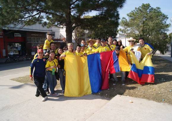 Jaime Herrera - Hinchas colombianos horas antes del compromiso.