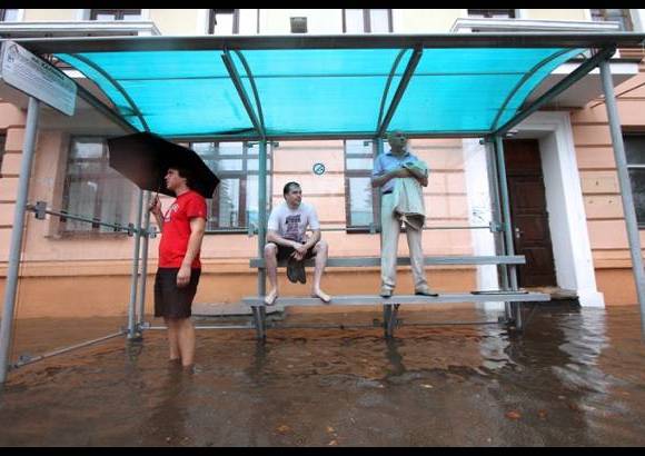 AFP - Inundaciones en Minsk, Bielorusia.