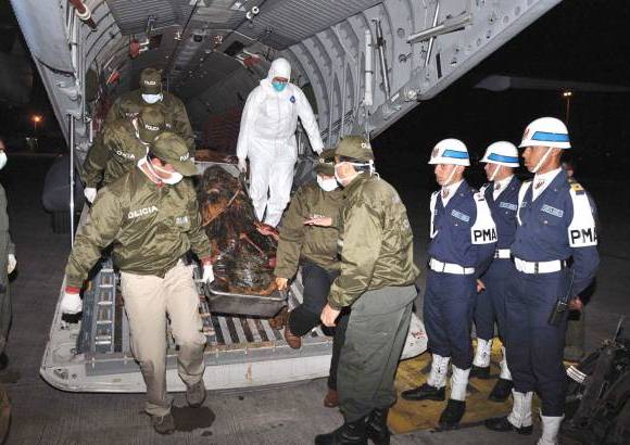 Cortesía- Imágenes sensibles - Este viernes un equipo especial de forenses realiza la autopsia de alias Mono Jojoy, jefe militar de las Farc y seis guerrilleros (cuatro hombres y dos mujeres) más que fueron llevados a noche a Medicina Legal en Bogotá.