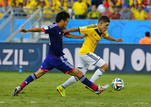 FOTO JUAN ANTONIO SÁNCHEZ, enviado especial a Cuiabá, Brasil - El seleccionado tricolor terminó su participación en primera ronda con goleada 4-1 sobre Japón y avanzó como primera del Grupo C a los octavos de final del Mundial. Los goles ante los nipones los marcaron Cuadrado, Jackson y James, Okazaki anotó el descuento.