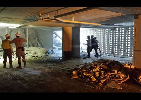 Cortesía - Según Restrepo, con estas labores se espera construir una columna improvisada que fortalezca el sistema estructural de la torre cinco.