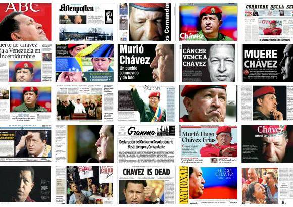Cortes&#237;a - As&#237; titularon los diarios m&#225;s importantes del mundo la noticia sobre la muerte del Presidente de Venezuela Hugo Ch&#225;vez.