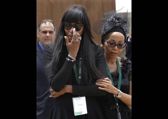 AP - Naomi Campbell tambi&#233;n se hizo presente en el funeral de Nelson Mandela.