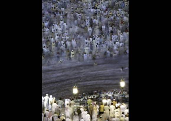 Reuters - La peregrinación termina en el Monte Arafat.