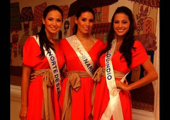 Colprensa - Se&#241;orita Norte de Santander, Mayra Alejandra Osorio Ch&#225;vez; Se&#241;orita Nari&#241;o, Catalina Lasso y la Se&#241;orita Quind&#237;o, Estefan&#237;a D&#237;az Granados Gallo.