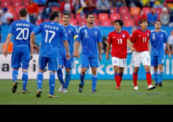 Reuters - La selecci&#243;n de Grecia, que este perdi&#243; por 2-0 ante Corea del Sur en su debut en el Mundial que se disputa en Sud&#225;frica, contin&#250;a sin puntuar y sin marcar en un encuentro de esta competici&#243;n.