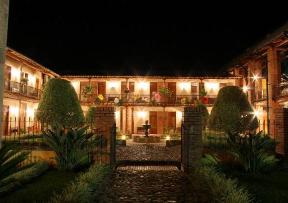 Archivo - Aspecto nocturno de la fachada del Hotel Hacienda Balandú, en Jardín. Un hotel campestre con muchos atractivos.