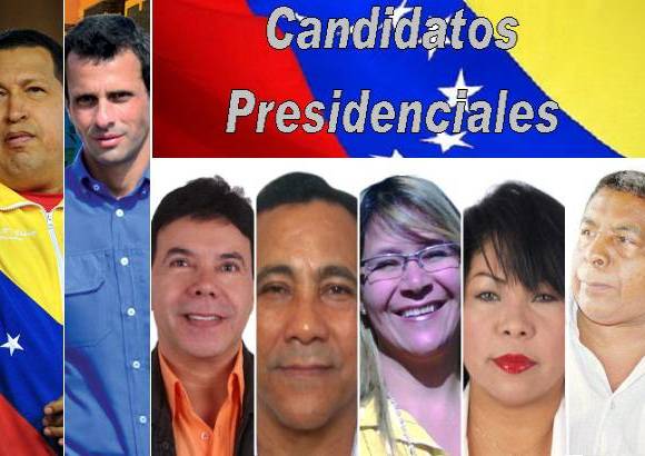 Cortes&#237;a - El 7 de octubre los venezolanos elegir&#225;n a su Presidente para el per&#237;odo 2013-2019. Son 7 candidatos.