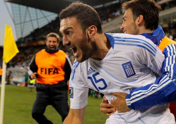 AP - El tanto de Salpingidis llegó en el minuto 71 para sellar la victoria de los europeos.