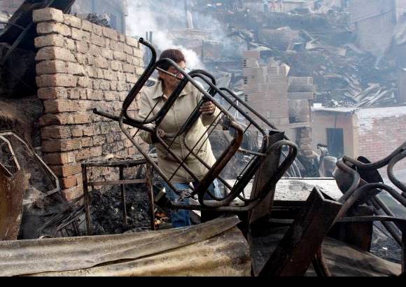 Jaime P&#233;rez - El barrio Altos de la Virgen hab&#237;a sufrido la misma tragedia en diciembre de 2006.