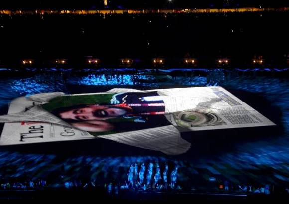 Reuters - A lo largo de la ceremonia se mostraron im&#225;genes de los m&#225;s destacado de la Copa del Mundo.