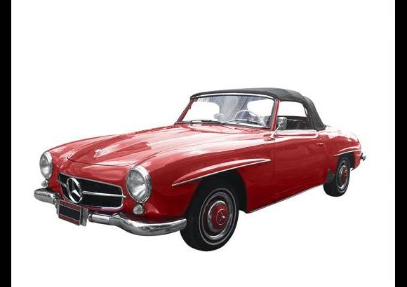 Cortes&#237;a Museo del Transporte - Este Mercedes Benz de 1957, modelo 190, desfilar&#225; entre los autos cl&#225;sicos deportivos del Desfile.