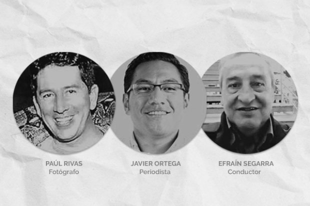 Equipo periodístico del Diario El Comercio secuestrado y asesinado en la zona fronteriza entre Colombia y Ecuador. FOTO: COLPRENSA