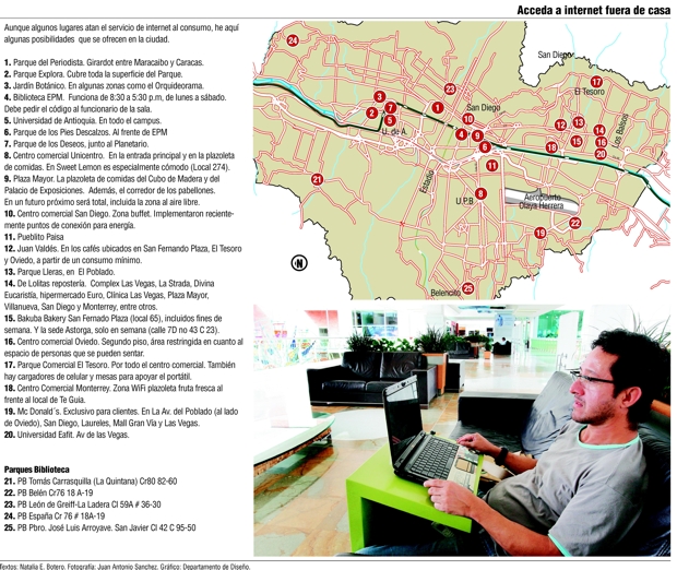 WiFi, o la ruta del internet gratuito en Medellín |