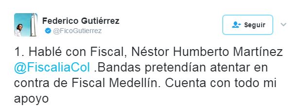 26 bandas delincuenciales de Medellín tenían plan para atentar contra la Fiscalía