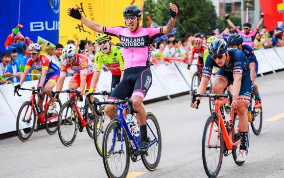Con el triunfo de Molano, Colombia llegó a 67 victorias en el calendario de la UCI esta temporada. FOTO CORTESÍA TOUR DE CHINA