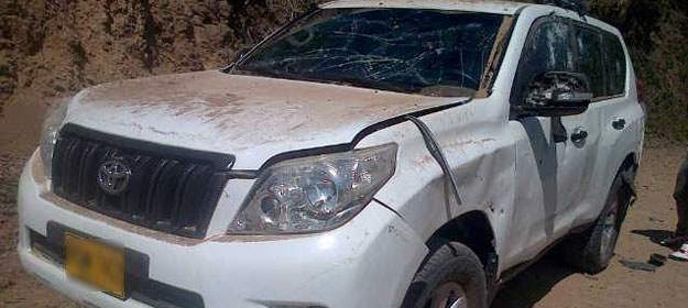 Camioneta del esquema de seguridad del alcalde de Hacarí fue atacada por la guerrilla |