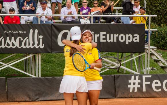 Emiliana Arango y María Camila Osorio, tenistas colombianas. FOTO CORTESÍA FEDECOLTENIS