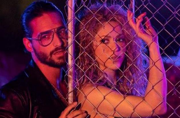Shakira y Maluma en Clandestino. Imagen: Pantallazo de video