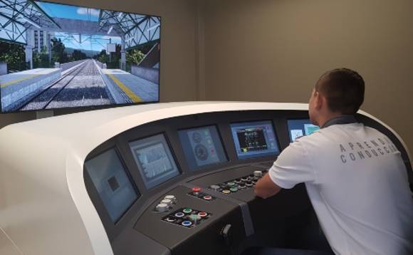 Así se ve el simulador de trenes que el Metro adquirió para formar nuevos conductores. FOTO CORTESÍA METRO DE MEDELLÍN