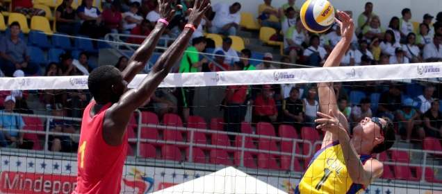 En voleibol playa, Colombia, esperaba medallas. FOTO Cortesía