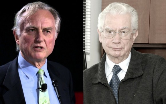A la izquierda Richard Dawkins, científico y escritor de 13 libros; a la derecha Gerardo Remolina, brillante filósofo y teólogo colombiano. FOTO: Cortesía archivo privado