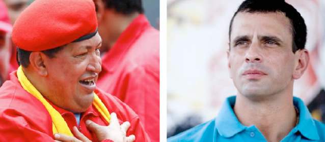 Hugo Chávez y Henrique Capriles, en las calles venezolanas en busca de votos |