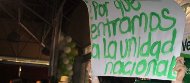 Jóvenes verdes se declararon disidentes
