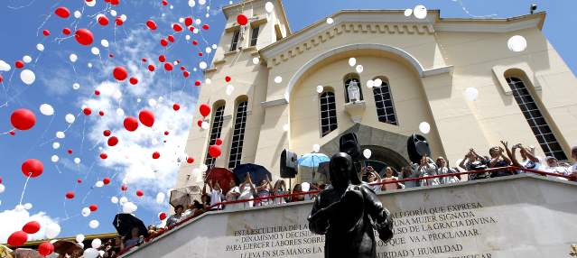 Todo listo para venerar a Santa Laura | El Templo del Sol de Belencito, donde reposan los restos de la Madre Laura, será epicentro de las celebraciones y oraciones con motivo de la canonización. FOTO JAIME PÉREZ