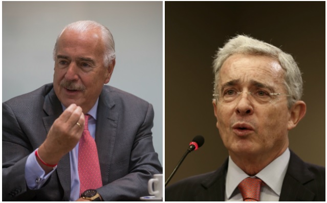 Los expresidentes Andrés Pastrana y Álvaro Uribe. FOTO: Colprensa
