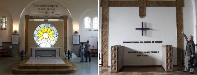 Madre Laura y su cuarta tumba | La tumba de la Madre Laura era como la de la Hermana Isabel, explica el maestro Pablo Jaramillo. FOTO EDWIN BUSTAMANTE