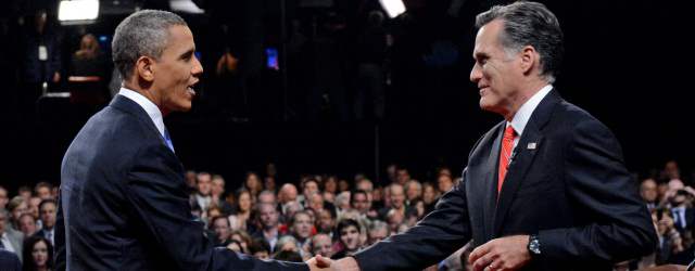 Obama y Romney visitaron el escenario donde debatirán en unas horas |