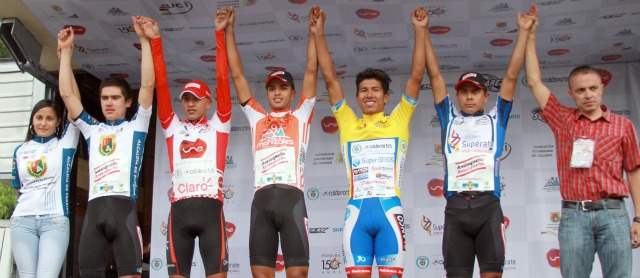 Estos son los líderes de la Vuelta de la Juventud, antes de partir de la primera etapa. CORTESÍA FEDECICLISMO