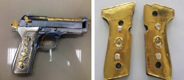 Con pistola de oro y diamantes capturaron a alias "Tierra" |