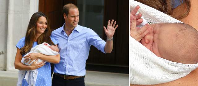 Los duques de Cambridge junto al príncipe Jorge, su primer hijo. FOTO ARCHIVO