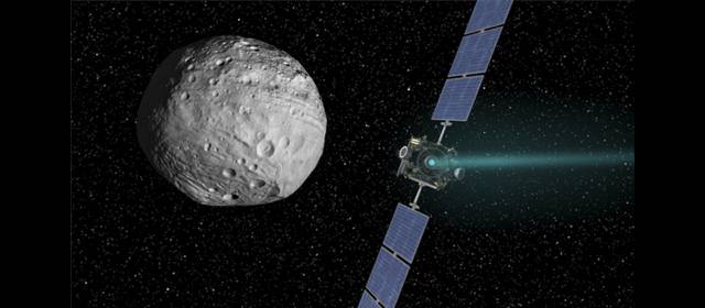 Sonda Dawn va hacia un planeta enano en cinturón de asteroides | Dawn viaja entre centenares de miles de asteroides del cinturón entre Marte y Júpiter. Dibujo NASA
