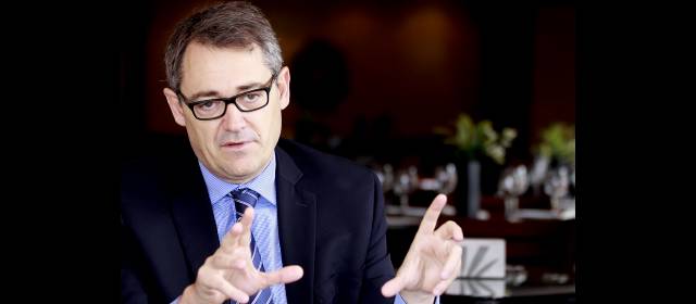 “No hay peligro de contagio”: Cabrera | El presidente del banco BBVA, Óscar Cabrera Izquierdo, asegura que la banca colombiana está sana y tiene suficiente liquidez para financiar las obras que requiere el país. FOTO DONALDO ZULUAGA