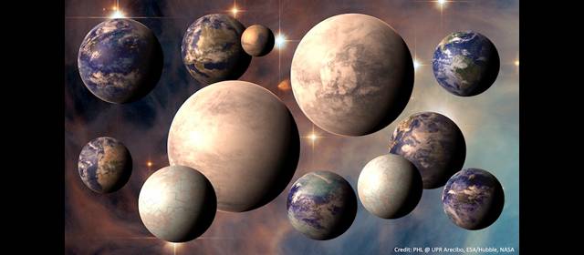 Hasta ahora serían siete los planetas habitables | Los planetas extrasolares son de muchos tamaños y variada composición, factores que limitan su habitabilidad. De los planetas hallados, 55 están en estrellas visibles al ojo. Cortesía ARECIBO-ESA-NASA