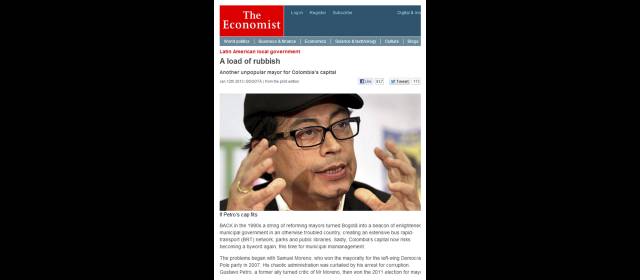 The Economist dio palo a Petro | La revista resaltó el pasado como guerrillero de Gustavo Petro.