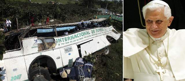 Papa Benedicto XVI envió mensaje de condolencia por el accidente en Girardot |